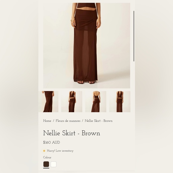 ancegria Dresses & Skirts - Ancegria Brown Long Mesh skirt size small